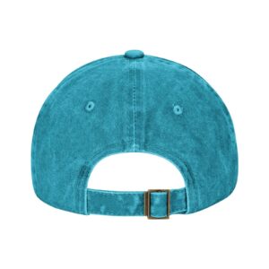 QVXHKP Funny Fishing Hat Here Fishy Fishy Fishy Hat for Men Baseball Caps Cute Hats Blue