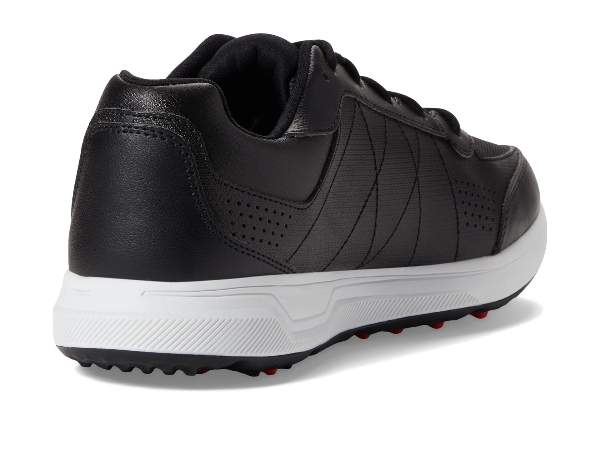 Skechers Men's Go Prime Relaxed Fit Spikeless Golf Shoe Sneaker, Black/Red, 8.5