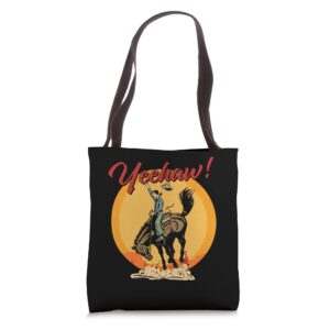 yeehaw cowboy cowboy rodeo ranch tote bag