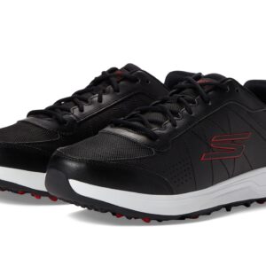 Skechers Men's Go Prime Relaxed Fit Spikeless Golf Shoe Sneaker, Black/Red, 8.5