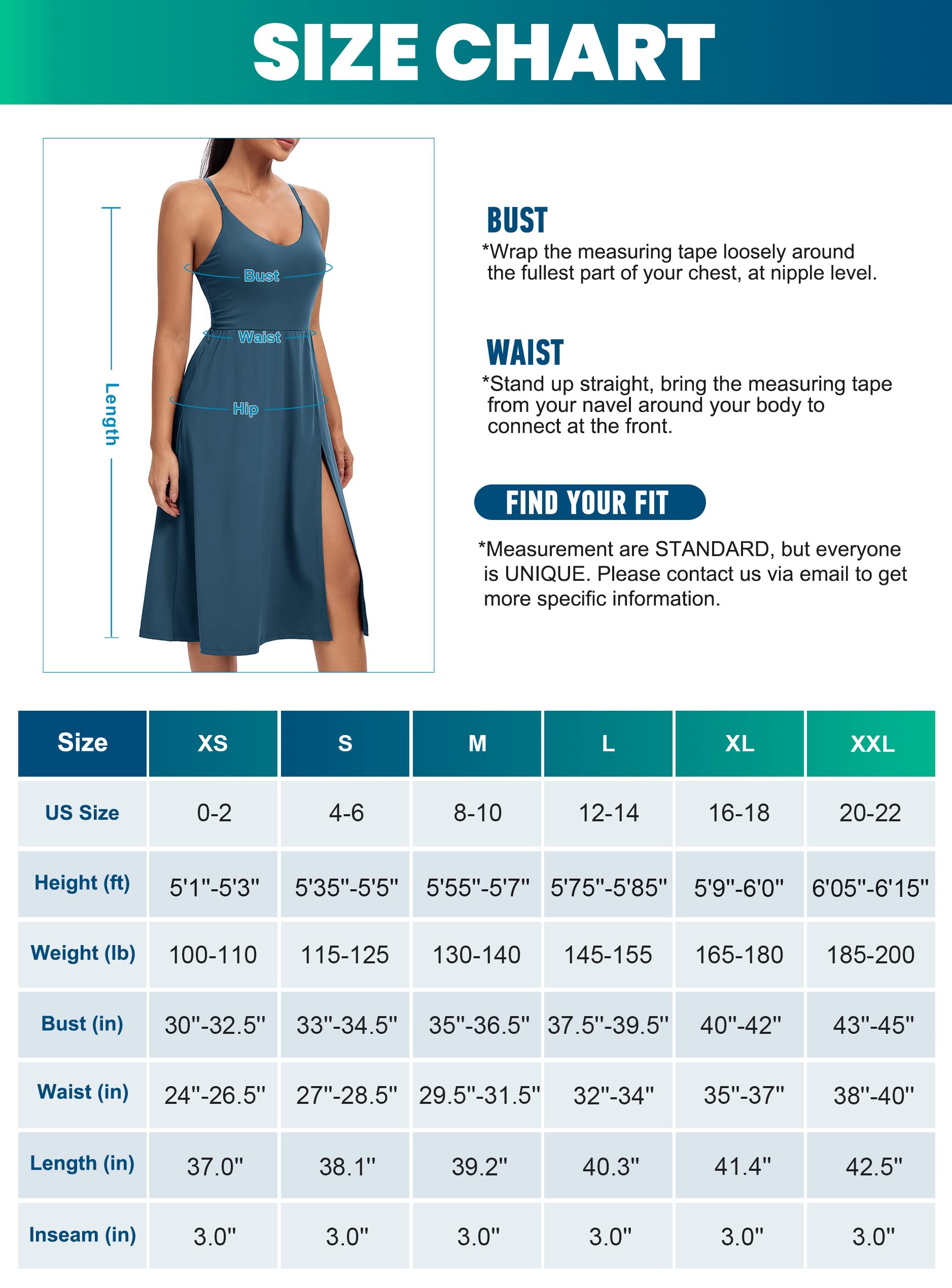 Athletic Dress with Built in Shorts & Bra Adjustable Straps Workout Dress for Tennis Golf Midi Dresses for Women Black