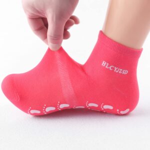 HLCYJZSD 5 Pairs Non Slip Yoga Socks for Women, Skid Slipper Socks with Grippers for Pilates Dance Ballet Trampoline