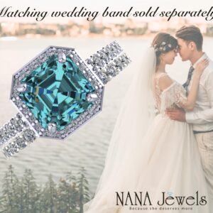 NANA Jewels 2ct Pure Brilliance Zirconia Halo Engagement Ring-Asscher Cut-March-7.5