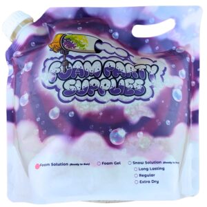 foam party premixed foam solution refill for foam machines - safe, highly concentrated foam for parties, weddings, events - pet & human safe solution - 1 gallon