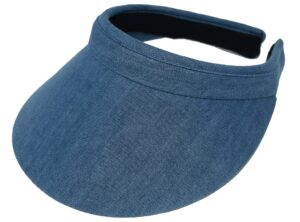 women's slip-on visor, denim, no size