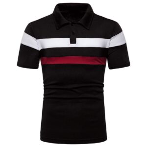 hhgked polo shirts for men casual short & long sleeve golf slim fashion shirts black