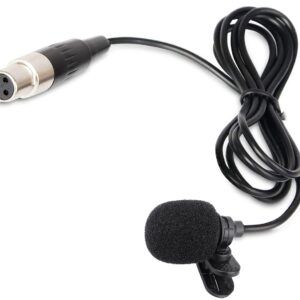 Todlinkoc Lavalier Lapel Microphone with Mini XLR Jack, Hand-Free Clip-on Lapel Mic Compatible with Wireless Mic System UHF bodypacks Voice Amplifier