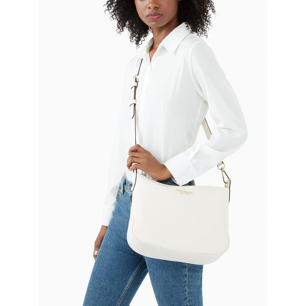 Kate Spade New York Large Rosie Crossbody Shoulder Handbag Adjustable Strap (Parchment)