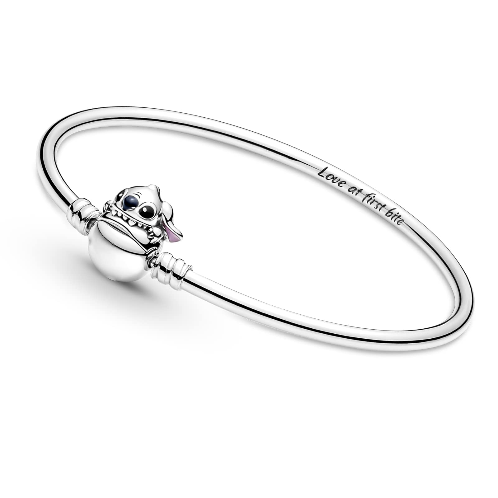 IBAGKE 925 Sterling Silver Bracelet for charm bangle Love at first bite engraved Fit 928 Sterling Silver Charms Bracelet for Women for Christmas Valentine Day Gift