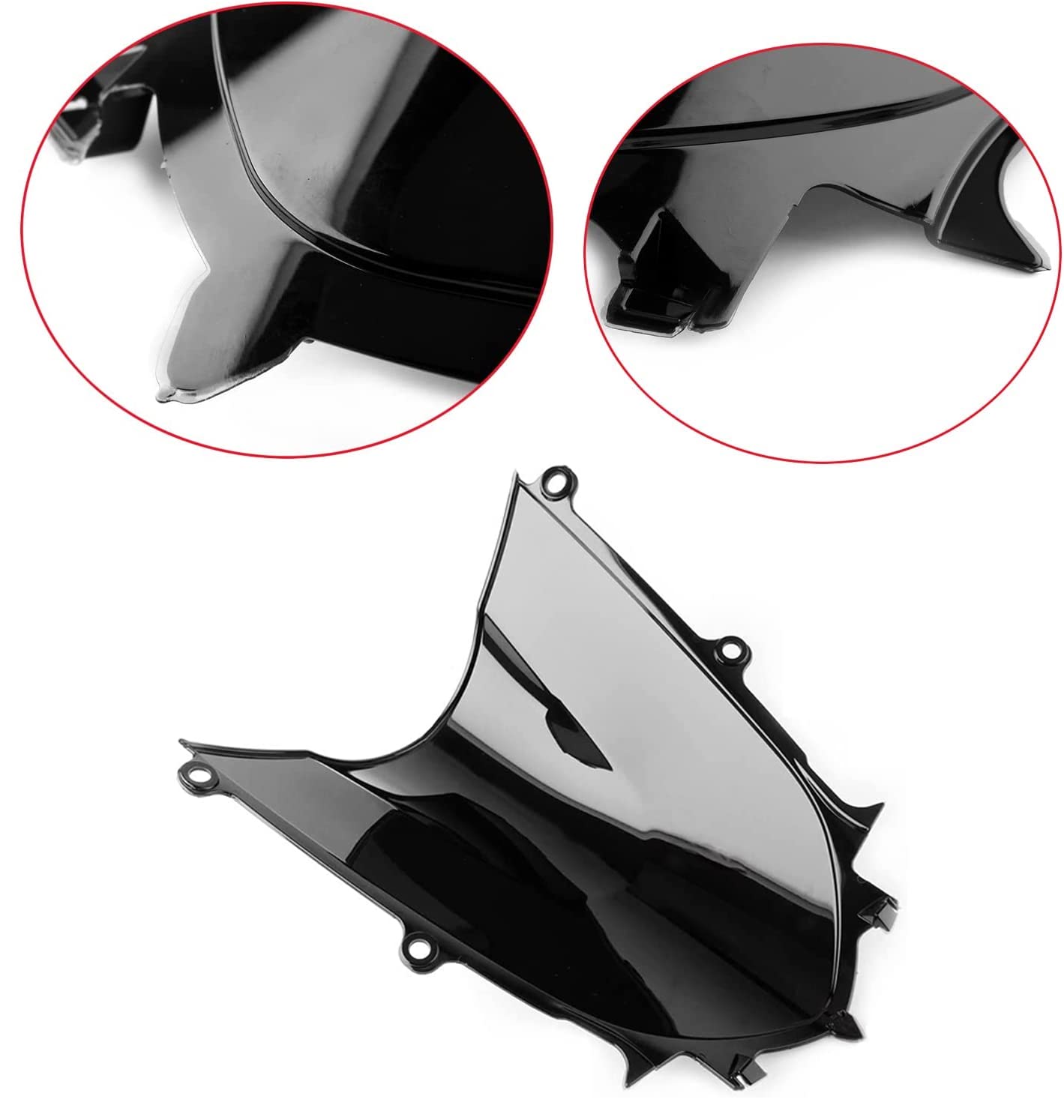 SPORT FAIRING Windshield Fit for Yamaha YZF R6 2017 2018 2019 R7 2021 2022 Motorcycle Windscreen Wind Deflector - Black