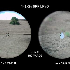 Monstrum 1-6x24 LPVO Rifle Scope with Offset Micro Red Dot Mount | Compatible with Vortex Venom/Viper/Fastfire/Docter Standard Red Dots