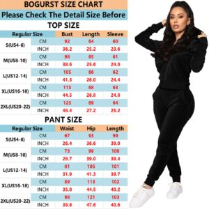 BOGURST 2 Piece Outfits for Women Tracksuit Casual Long Sleeve Jogging Sweatsuit Workout Set Khaki 2XL