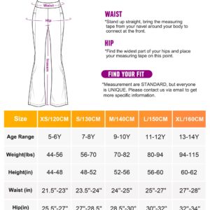 Ewedoos Girls Flare Leggings Crossover with Pocket Preppy Clothes Leggings for Girls Yoga Pants Dance Casual Uniform Black