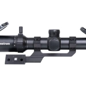 Monstrum 1-6x24 LPVO Rifle Scope with Offset Micro Red Dot Mount | Compatible with Vortex Venom/Viper/Fastfire/Docter Standard Red Dots