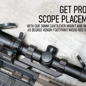 Monstrum 1-6x24 LPVO Rifle Scope with Offset Micro Red Dot Mount | Compatible with Vortex Venom/Viper/Fastfire/Docter Standard Red Dots