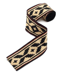 BALIBETOV Premium Argentine Gaucho Belt - Guarda Pampas Woven Sash - Woven Handcrafted Belts for Men and Women (Black and Beige)