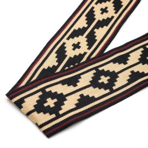 BALIBETOV Premium Argentine Gaucho Belt - Guarda Pampas Woven Sash - Woven Handcrafted Belts for Men and Women (Black and Beige)