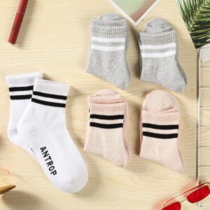 Antrop Women Quater Crew Athletic Running Cotton Cushion Socks (6 Pairs)