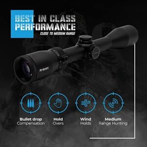 Prazen Optics Ridgesite Riflescope, Second Focal Plane, Fully Multi Coated Lens', IPX7 Waterproof, Capped Turrets, Premium Quality Scope (MDR Reticle, 4-12x40)…