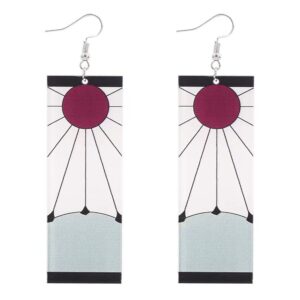 tanjiro earrings hanafuda tanjiro cosplay earrings anime jewelry accessories