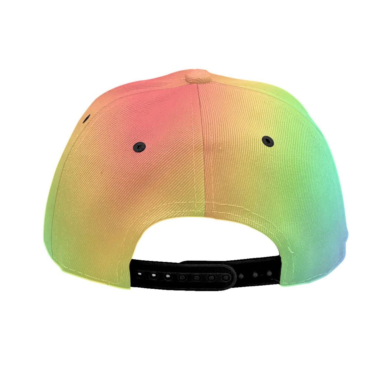 Cute Rainbow Baseball Caps Neon Dad Hats Adjustable Fashionable Sport Casual Trendy Tie Dye Hat for Women Girls