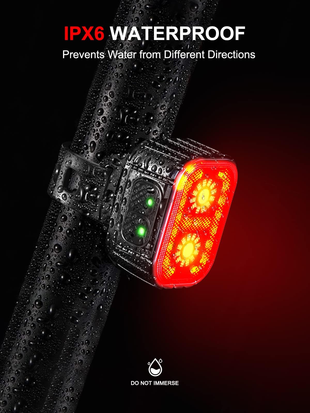 Cuvccn Bike Lights, Rechargeable Bicycle Lights Set Super Bright 8+12 Modes, IPX6 Waterproof Bike Lights for Night Riding/Cycling Safety, Front and Back Taillight Reflectors, 58 Hrs Long Battery Life