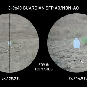 Monstrum Guardian 3-9x40 Rifle Scope with Illuminated MOA Reticle | Black