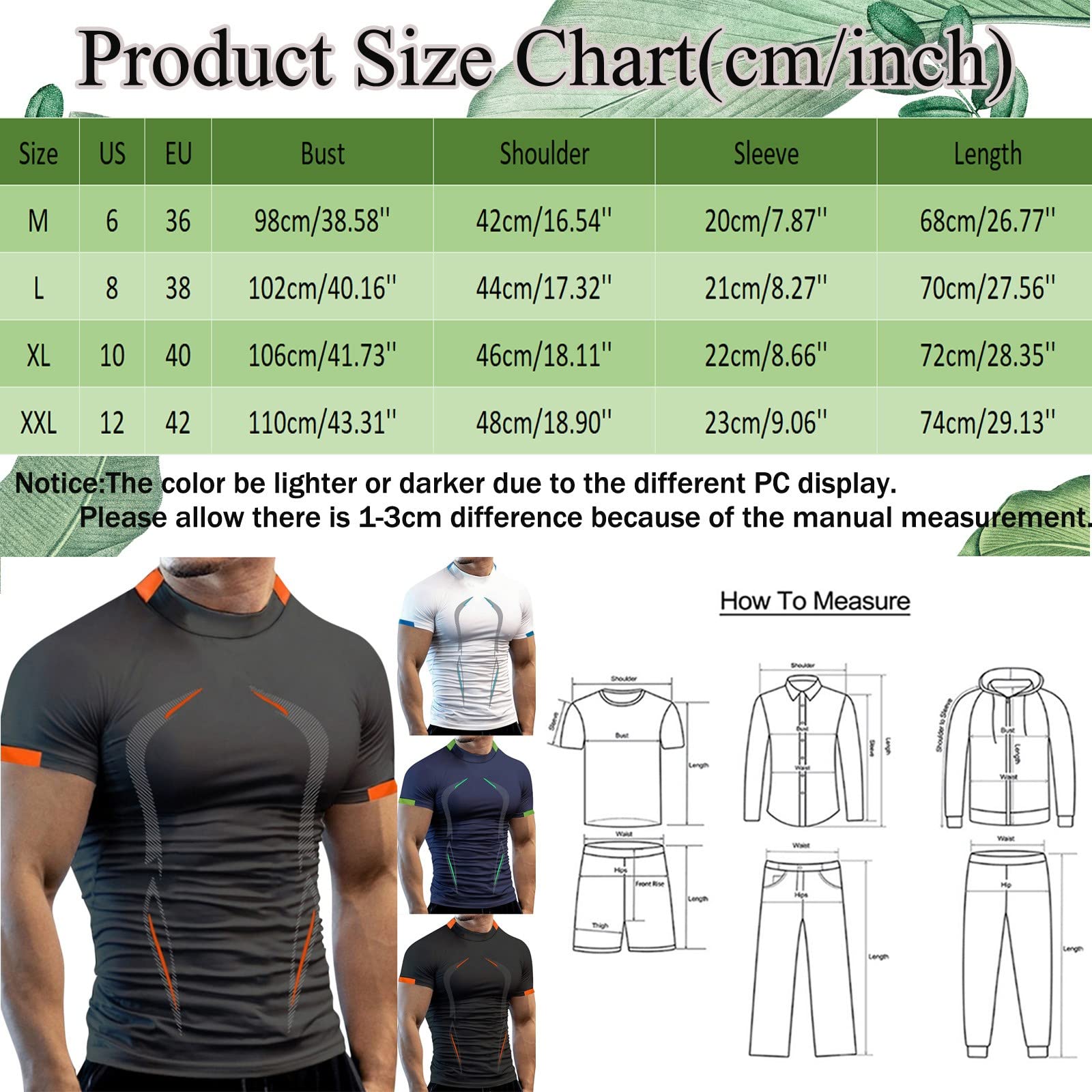 Men's Athletic Sport Shirt Compression Cool Dry Short Sleeve Baselayer Tops Workout Gym T-Shirts(Navy,X-Large)