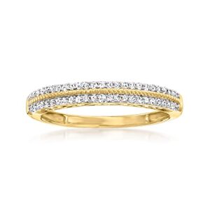 canaria 0.20 ct. t.w. diamond milgrain ring in 10kt yellow gold. size 7