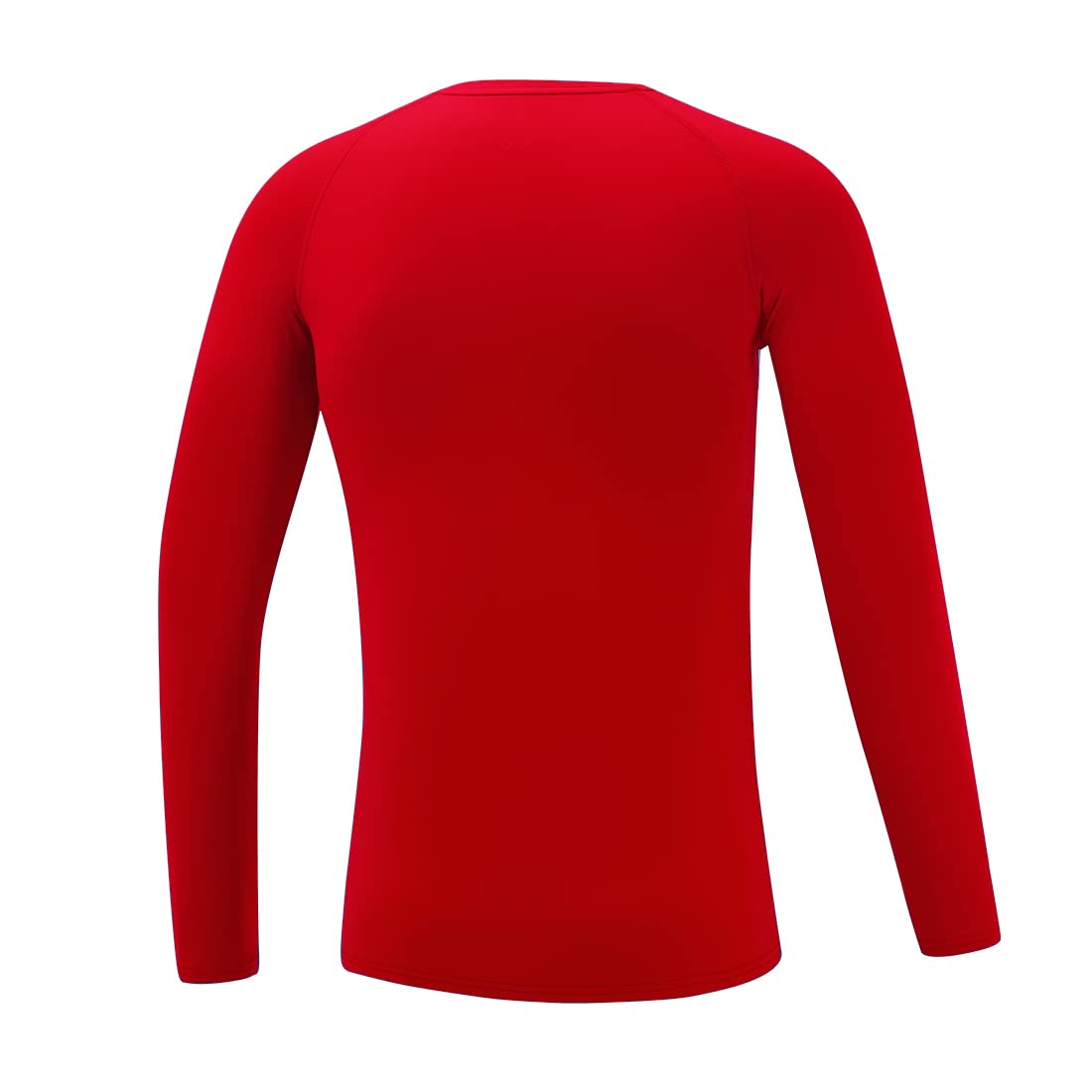 LEAO Youth Boys Compression Shirt Long Sleeve Fleece Quick Dry Sports Baselayer Soccer Baseball Basketball Undershirt Red L