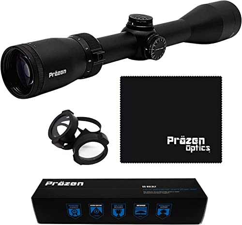 Prazen Optics Ridgesite Riflescope, Second Focal Plane, Fully Multi Coated Lens', IPX7 Waterproof, Capped Turrets, Premium Quality Scope (SHR Reticle, 4-12x40)…