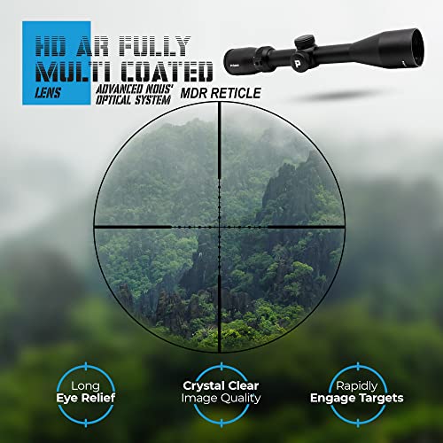 Prazen Optics Ridgesite Riflescope, Second Focal Plane, Fully Multi Coated Lens', IPX7 Waterproof, Capped Turrets, Premium Quality Scope (SHR Reticle, 4-12x40)…