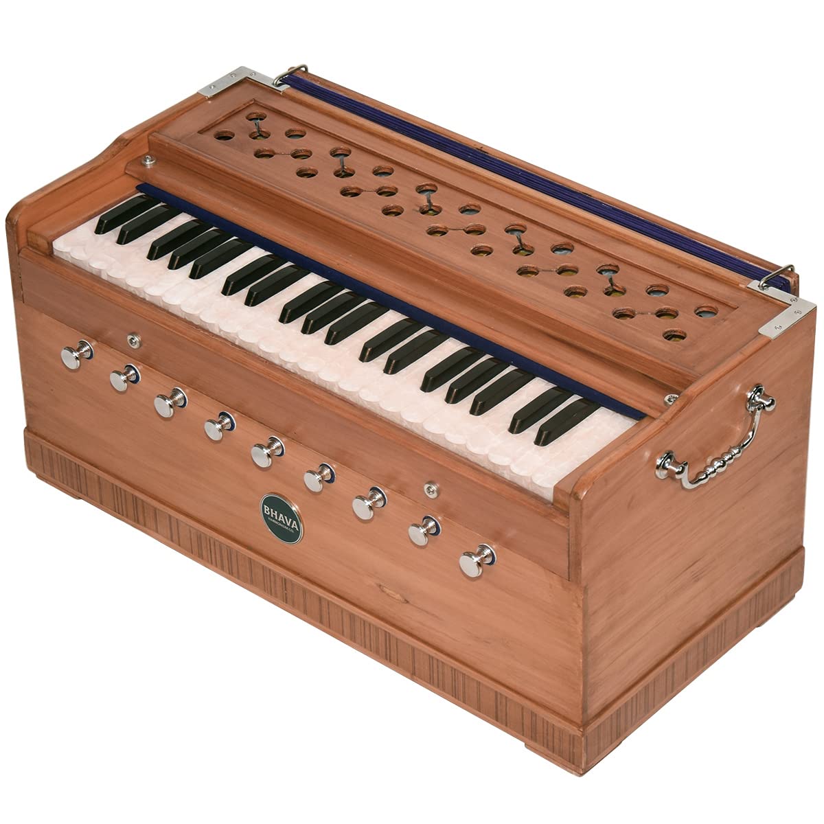 Bhava Studio Harmonium | Standard Edition | 42 Key | Professionally Tuned & Refined in the U.S~ Handmade in India, Ethically Sourced | Long Sustain and Warm Tonality