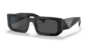 prada prada symbole pr 06ys black/dark grey 53/21/145 unisex sunglasses