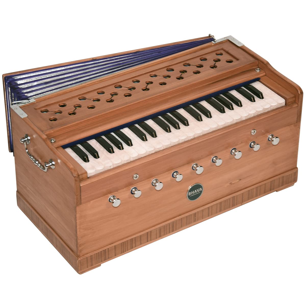 Bhava Studio Harmonium | Standard Edition | 42 Key | Professionally Tuned & Refined in the U.S~ Handmade in India, Ethically Sourced | Long Sustain and Warm Tonality