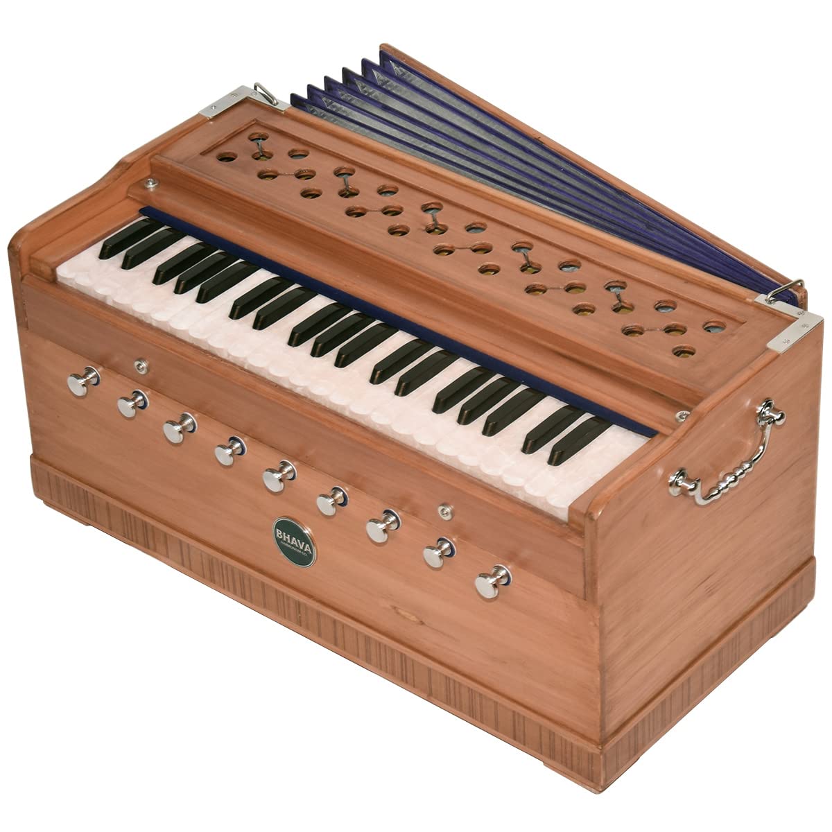 Bhava Studio Harmonium | Standard Edition | 42 Key | Professionally Tuned & Refined in the U.S~ Handmade in India, Ethically Sourced | Long Sustain and Warm Tonality