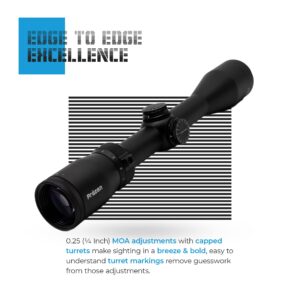 Prazen Optics Ridgesite Riflescope, Second Focal Plane, Fully Multi Coated Lens', IPX7 Waterproof, Capped Turrets, Premium Quality Scope (SHR Reticle, 3-9x40)…