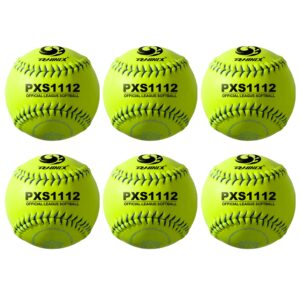 phinix practice fast-pitch softball official size and weight (pxs1112-6pack)