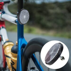 BESPORTBLE 4pcs Reflective Light Sheet Bicycles Accessories Plastic Round Reflector Bike Supplies Reflectors Bike Reflective Tool Plastic Reflector Warning Reflector Bike Lamp Reflector