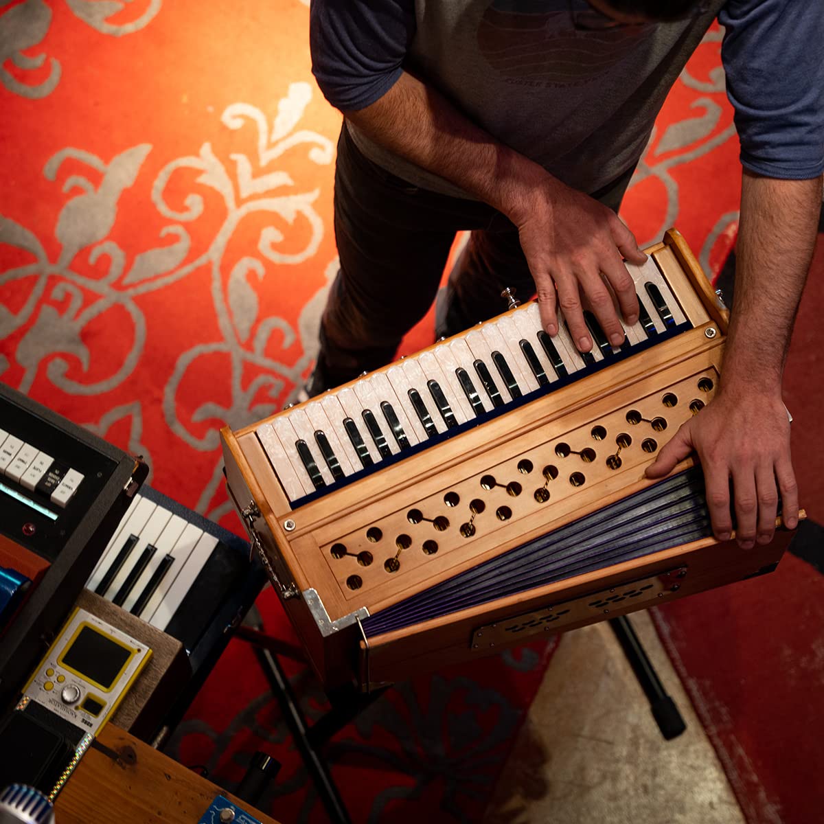 Bhava Studio Harmonium | Standard Edition | 42 Key | Professionally Tuned & Refined in the U.S~ Handmade in India, Ethically Sourced | Long Sustain and Warm Tonality