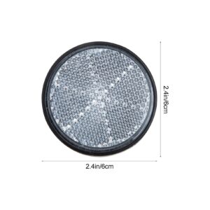 BESPORTBLE 4pcs Reflective Light Sheet Bicycles Accessories Plastic Round Reflector Bike Supplies Reflectors Bike Reflective Tool Plastic Reflector Warning Reflector Bike Lamp Reflector