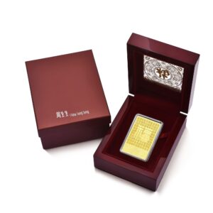 CHOW SANG SANG 999.9 24K Solid Gold Price-by-Weight 100g Gold Ingot for Women 922009 921659 921649 (Felicity (福), Yellow Gold)