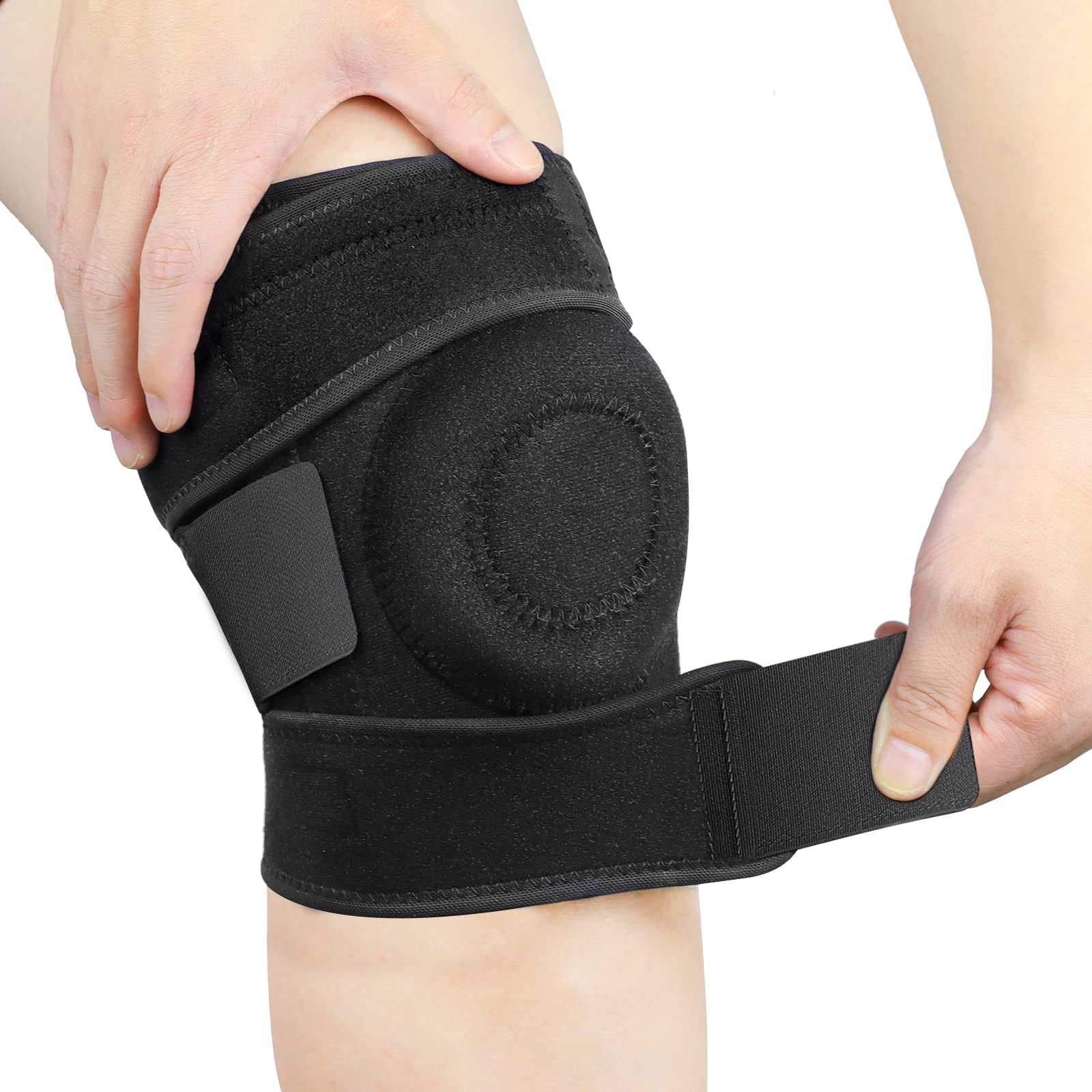 Fovbun Knee Braces for Knee Pain with Stabilizers & Patella Gel Pads, Adjustable Knee Compression Sleeve for Men Women, Knee Support Relif ACL, LCL, MCL, Meniscus Tear, Arthritis, Tendonitis Pain