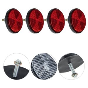 BESPORTBLE 4pcs Reflective Light Sheet Bicycles Accessories Plastic Round Reflector Bike Supplies Reflectors Bike Reflective Tool Plastic Reflector Warning Reflector Bike Lamp Reflector