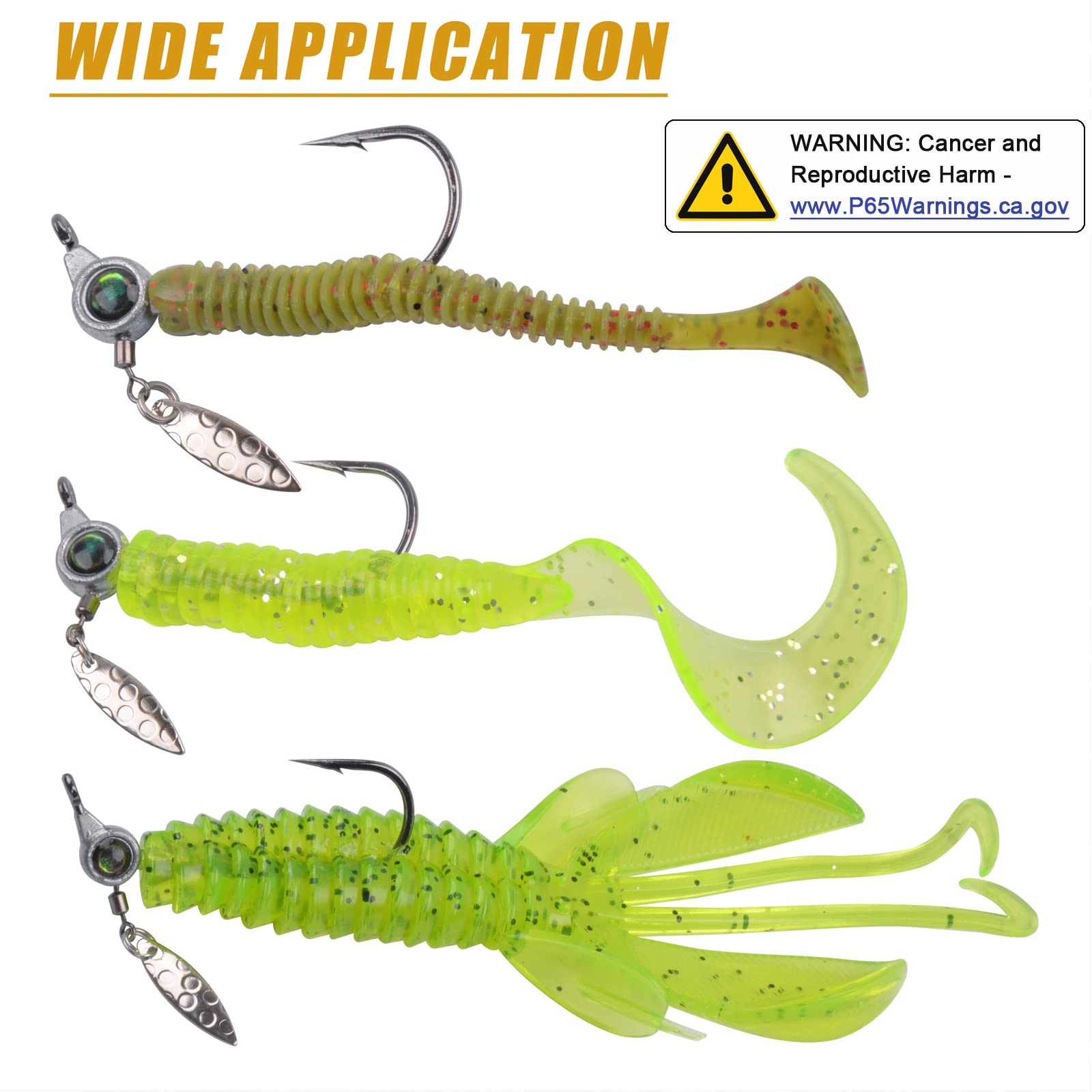 Fishing Jig Head Hook 10pcs Underspin Jig Head Swimbait Jigs with Willow Bladed 3D Big Eyes Round Head Crappie Jigs Saltwater Freshwater Bass Fishing Tackle Accessories 1/8, 3/16, 1/4, 3/8oz