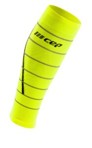 cep reflective calf sleeves, neon yellow, men, iii