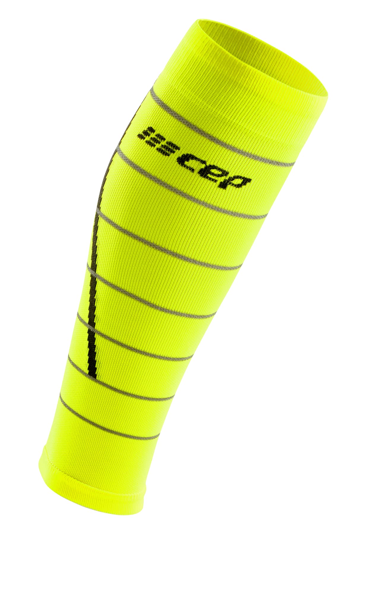 CEP Reflective Calf Sleeves, Neon Yellow, Men, III