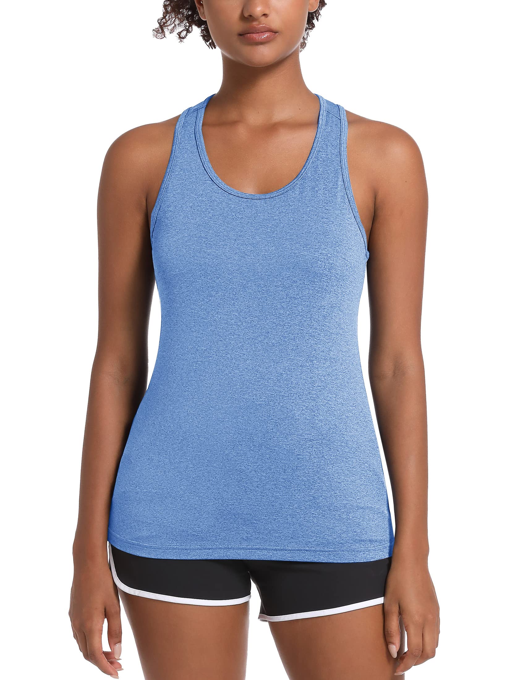 MAGCOMSEN Sleeveless Tops for Women Running Tank Tops for Women Dry Fit Shirts Summer Shirts Womens Tank Tops Gym Tank Tops Yoga Tops Women