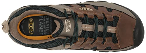 KEEN Women's Targhee Vent Low Height Breathable Hiking Shoes, Timberwolf/Sea Moss, 8.5