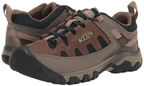 KEEN Women's Targhee Vent Low Height Breathable Hiking Shoes, Timberwolf/Sea Moss, 8.5